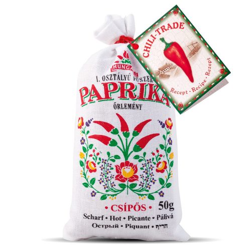 Fűszerpaprika őrlemény vászonzsákban 50g erős