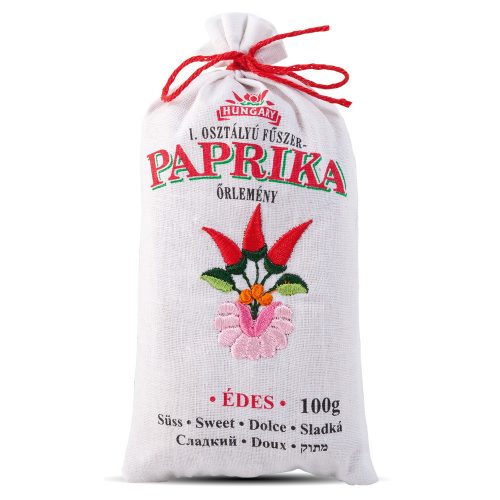 Fűszerpaprika őrlemény hímzett vászonzsákban 100g édes