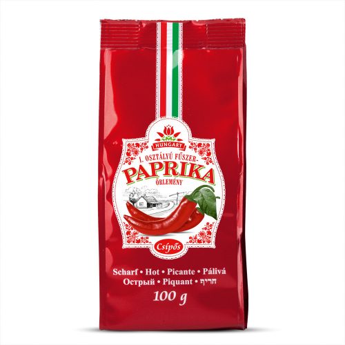 Fűszerpaprika őrlemény papírtasakban 100g erős