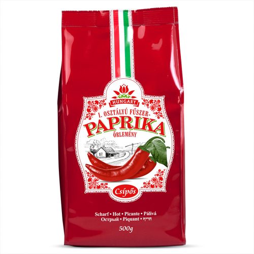 Fűszerpaprika őrlemény papírtasakban 500g erős