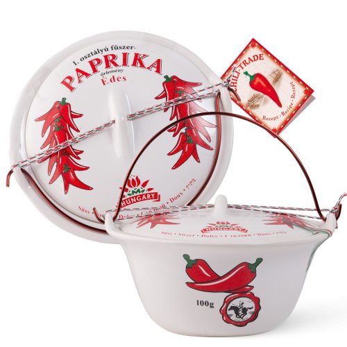 Fűszerpaprika őrlemény kerámia bográcsban 100g édes