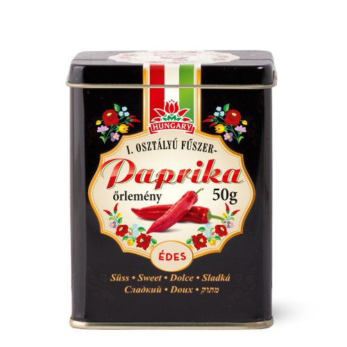 Fűszerpaprika őrlemény fém díszdobozban (fekete) 1x50g édes