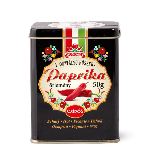 Fűszerpaprika őrlemény fém díszdobozban (fekete) 1x50g erős