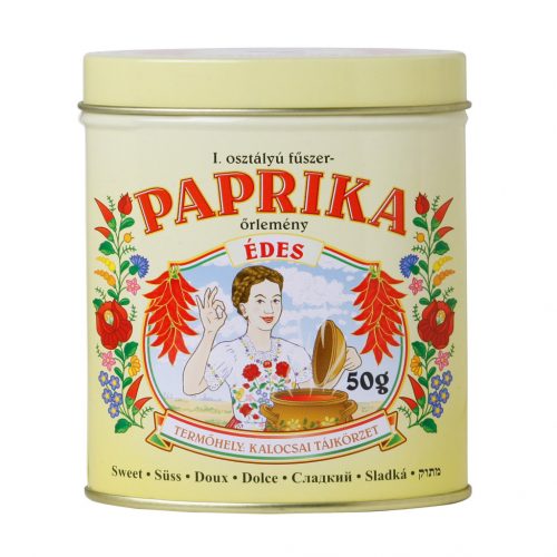 Fűszerpaprika őrlemény fém díszdobozban 50g édes (ovál)